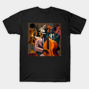 Abstract Art - men playing music, JAZZ men T-Shirt